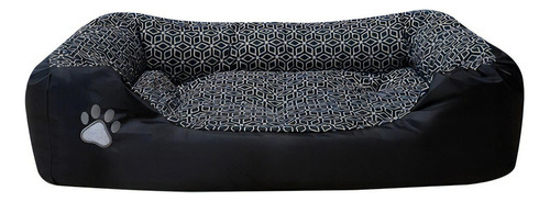 Cama Para Perro Grande Lux Lavable Resistente Cómoda Suave Grande Black