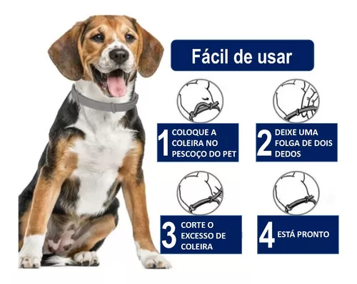 Imagem 5 de 5 de Coleira Anti Pulga Anti Carrapato Cachorro Higiene Limpeza