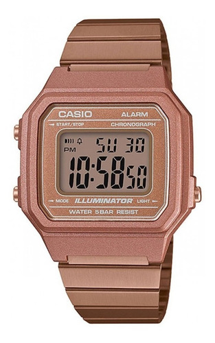 Reloj Casio Retro B-650wc-5a Digital Oro Rosa Unisex