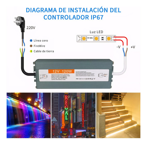 Fuente Poder 12v 120w 10a Transformador Exterior Ip67