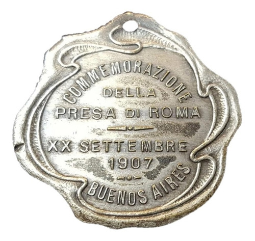 Antigua Medalla Commemorazione Presa De Roma. 1907. 58069