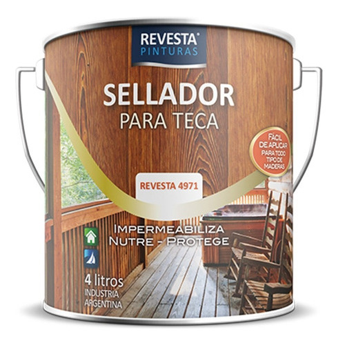 Sellador Para Teca Satinado 1 Litro Revesta 4971 Madera Pint