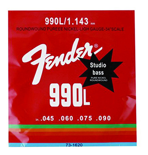 Cuerdas Para Bajo Fender 4 Cuerdas Calibre 045-.090