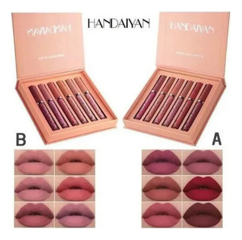 Brillo De Labios Mate De Larga Duración Handaiyan, 12 Colore