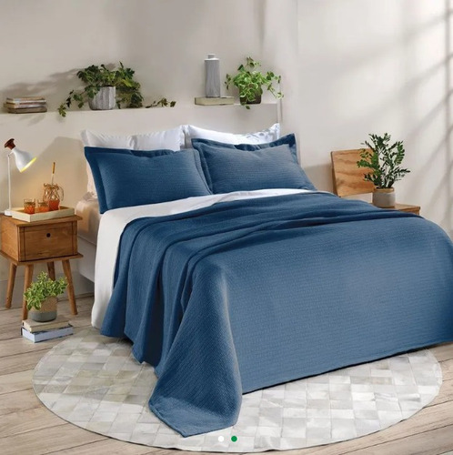 Cubrecama Dohler 2 Plazas Con Fundas De Almohadas - Azul