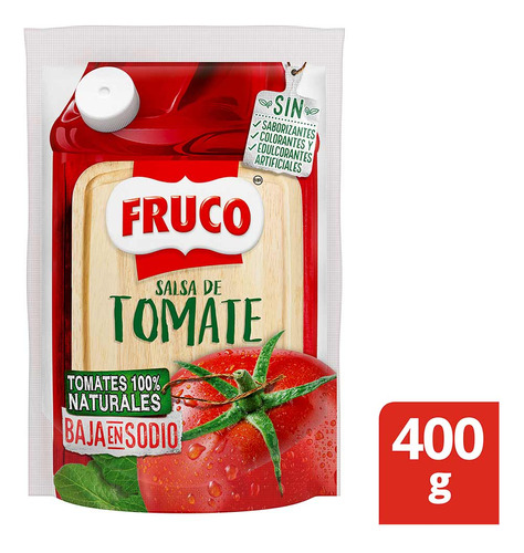 Salsa Tomate Bolsa 400g Fruco - g a $30