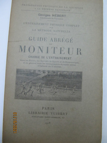 Guide Abrege Du Moniteur Georges Hebert 1918 Raro