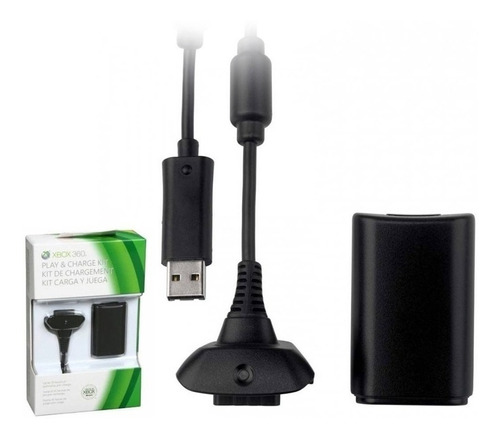 Carregador P Controle Sem Fio Xbox 360 Cabo Usb Play Charge 