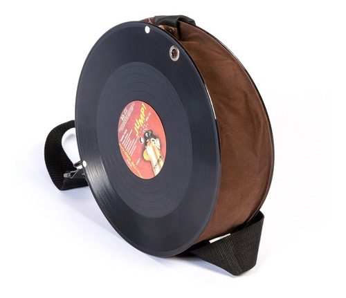 Imagen 1 de 4 de Bolsa De Disco Vinilo (acetato) Con Correa Hombro Ajustable
