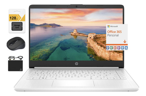 Laptop Hp 14 14'' Intel Celeron Quadcore 8gb 64gb -blanco