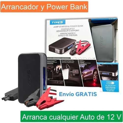 Cargador De Baterías De Celular O Tablet Y Arrancador P/ Auto Portátil Winplus Con Envío Gratis!