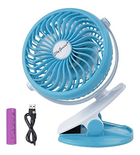 Ventilador De Escritorio Recargable Con Batería De 2600mah,