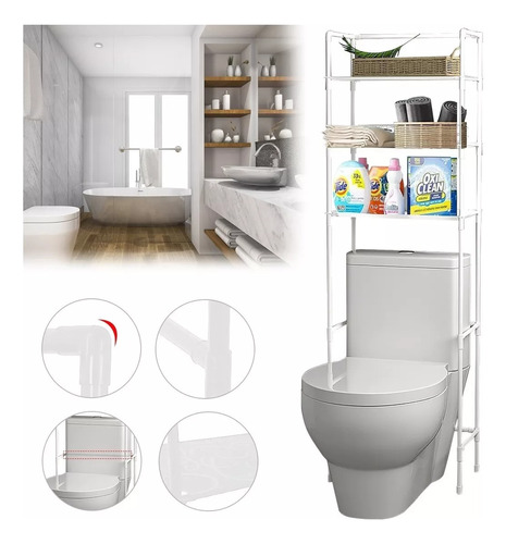 Toallero Mueble Organizador Baño Rack Estante Sanitario