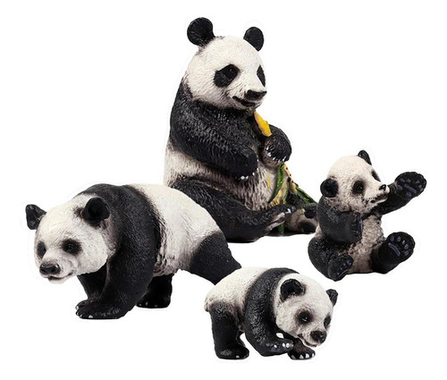 Colección De Decoración De Escritorio 4 Modelos De Panda.