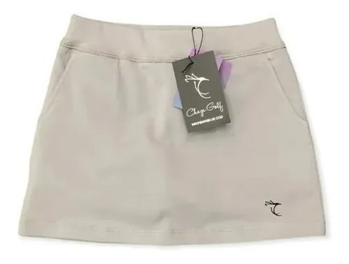Imagen 2 de 5 de Pollera Lisa Dama Chaza Golf Gris Perla Golfargentino