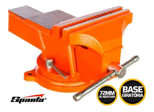 Torno Morsa Bancada 5 Pol 125mm Giratoria Com Bigorna Sparta