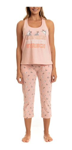 Pijama Melange Estampado Strech Lady Genny 