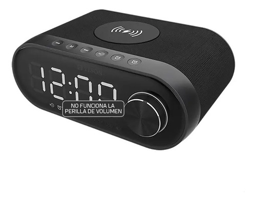 Radio Reloj Despertador Parlante Fm Bt Recargable Outlet