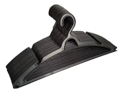 Cabide Adulto Kit 50 Unidades Preto Alça Para Roupas