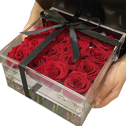 Caja De Flores Titular De De Mesa 15x15x12.5cm 9agujeros