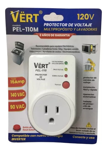 Protector Voltaje 110v Multipropósito Lavadoras Tv Pc Otros 