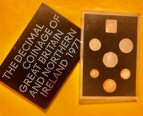 Set 6 Monedas 1971 Inglaterra Ynorte Irlanda Sistema Décimal (Usado)