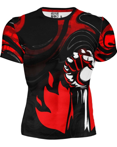 Playera Sublimada Mma Fight Club Artes Marciales Rojo Guante