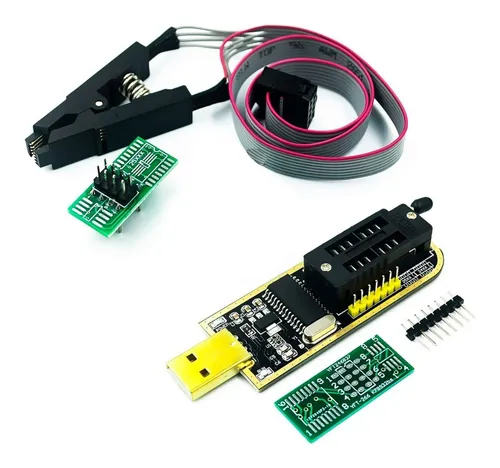 comprar Kit Programador Usb Ch341a Eeprom + Pinza Soic8 Sop8 Bios