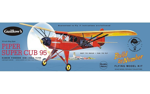 Piper Super Cub95 By Guillows #601 Avión De Balsa 1/24 Aprox