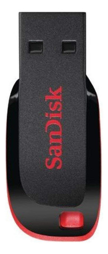 Pendrive SanDisk Cruzer Blade 64GB 2.0 negro y rojo