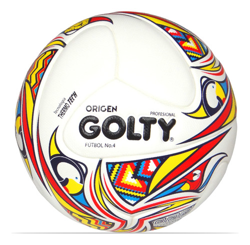 Balon De Futbol Golty Profesional Origen No.4-blanco Color Blanco