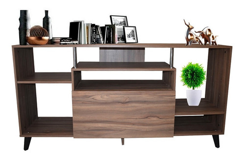 Bufetera Hogare, Credenza, Mueble Recibidor Minimalista, Bg Color Parota