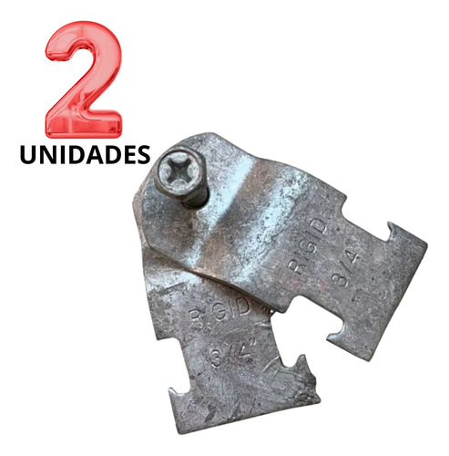 Pack 2un- Abrazadera Galvanizada Ruc 3/4 Para Riel Unistrut