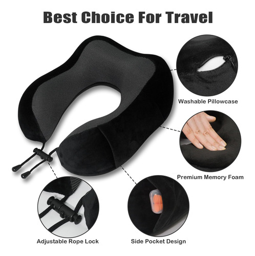 Almohada De Cuello Relajante Para Viaje Cojín Soporte Cómodo