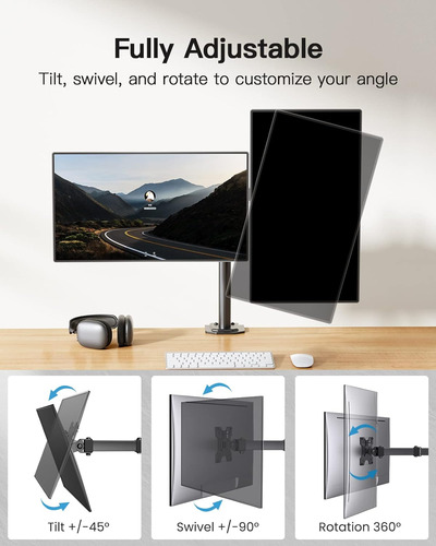 Soporte De Monitor Doble 13 Pantallas Vesa 75x75 100x10...
