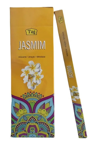 Incenso Indiano Taj Jasmim - 25 Caixas Com 8 Varetas Cada