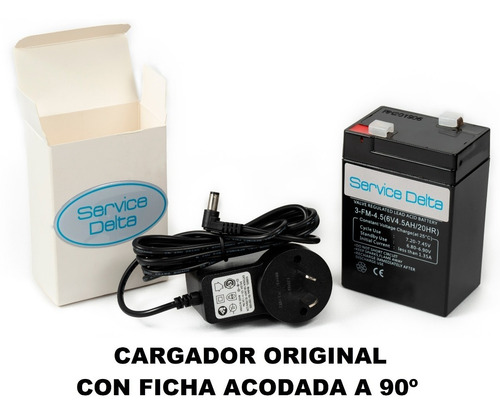 Imagen 1 de 4 de Cargador Y Bateria Para Balanza Systel Croma Clipse Delta