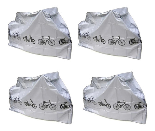 Pack X4 Funda Bicicleta Cobertora Impermeable Cobertor Bici