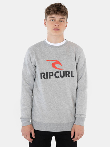 Poleron Crew Neck Gris Infantil Rip Curl