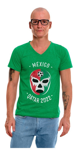 Playera Mundial - Máscara Luchador - México - Qatar 2022