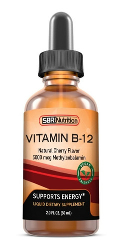 Sbr Nutrition Vitamina B12 3000 Mcg Gotas Líquidas Sublingua