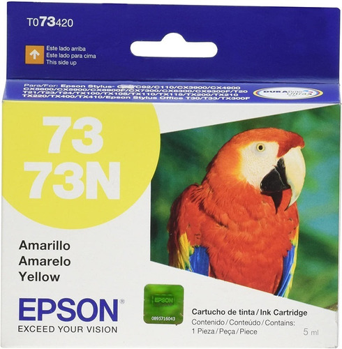 Cartucho Epson T73 Amarillo Original Mayoristas