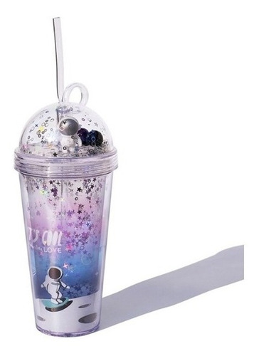 Vaso Con Luz Diseño Exclusivo Astronauta Kawaii Inc Bombilla