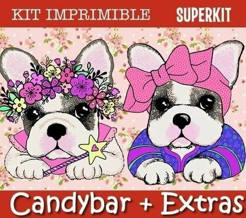 Kit Imprimible Simones Perritos Candybar Invitaciones