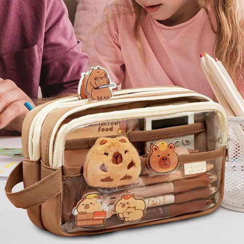Estuche Transparente Para Lápices For New Fluffy Capybara