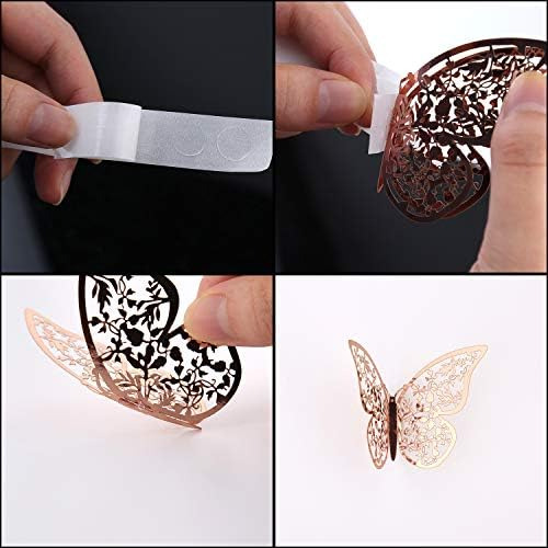 Aiex 24 Pegatinas De Mariposa 3d, 3 Tamaños, Pegatinas De Pa
