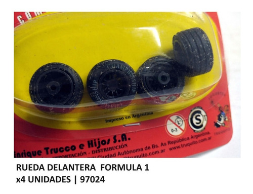 Ruedas Delanteras Para F1 Escala 1/32 Marca Sk 97024