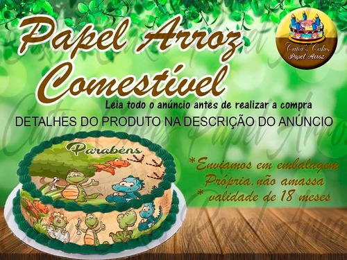 Imagem 3 de 3 de Papel De Arroz E Faixas Comestível Redondo Escolha Tema