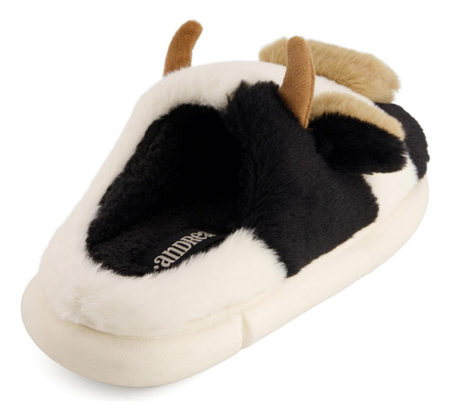 Pantufla Confort Andrea Mujer Con Diseño De Vaca Multicolor