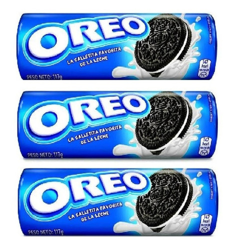 Pack X 3 Galletitas Oreo De Mondelez X 117grs